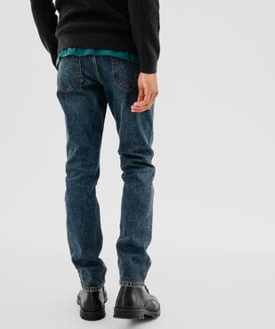 Jean droit en denim délavé vue3 - GEMO 4G HOMME - GEMO