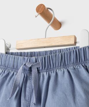 Short en coton fluide à volants avec taille ajustable bébé fille vue2 - GEMO 4G BEBE - GEMO