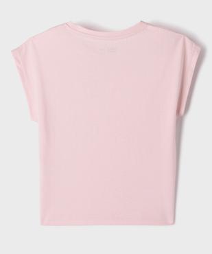 Tee-shirt manches courtes coupe oversize à motif fille vue3 - GEMO 4G FILLE - GEMO