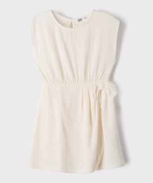 Robe courte sans manches en maille froissée fille vue1 - GEMO 4G FILLE - GEMO