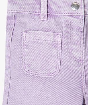 Pantalon large en toile denim bébé fille vue3 - GEMO(BEBE DEBT) - GEMO