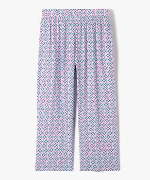 Pantalon large et fluide à motifs fille vue1 - GEMO (ENFANT) - GEMO