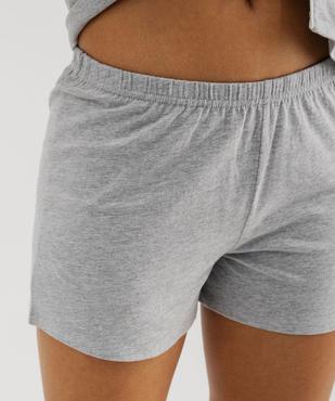 Pyjashort en coton femme vue4 - GEMO 4G FEMME - GEMO