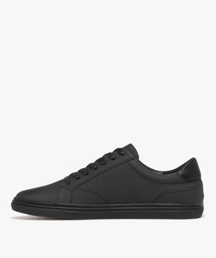 Baskets homme unies en suédine avec surpiqûres et à semelle fine vue4 - GEMO (CASUAL) - GEMO