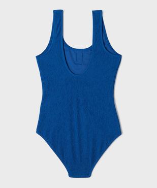 Maillot de bain 1 pièce texturé fille vue3 - GEMO (JUNIOR) - GEMO