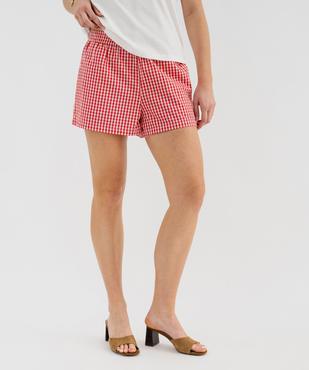 Short ample à motif vichy femme vue1 - GEMO(FEMME PAP) - GEMO