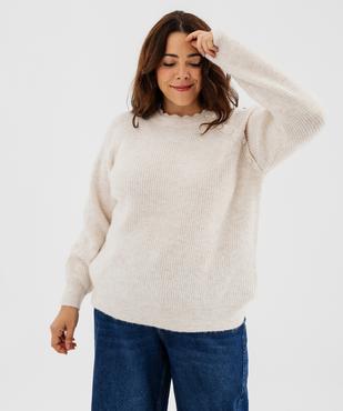 Pull col rond grande taille femme vue1 - GEMO 4G GT - GEMO