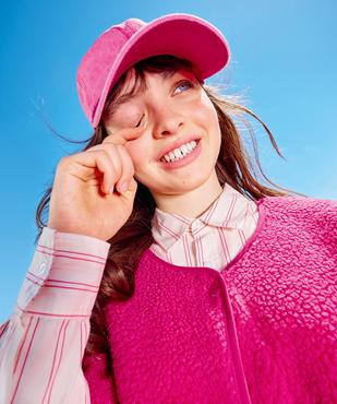Veste sans manches en sherpa à boutons pression fille vue4 - GEMO 4G FILLE - GEMO