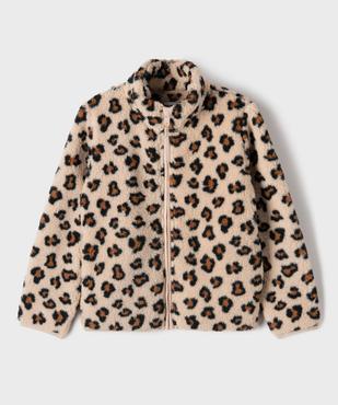 Sweat zippé à col montant en sherpa fille vue1 - GEMO (ENFANT) - GEMO