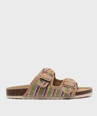 Sandales 2 brides effet raphia femme - Valentina Baldano vue1 - VALENTINA BALDA - GEMO