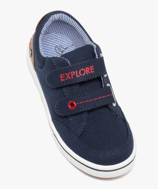 Baskets garçon en toile denim à double scratch et contrefort fantaisie vue6 - BUGGY GEMO FOR GOOD - GEMO