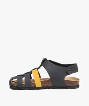 Sandales garçon à brides bicolores en cuir suédine vue3 - GEMO (ENFANT) - GEMO