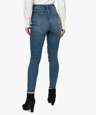 Jean femme skinny stretch taille haute délavé vue3 - GEMO 4G FEMME - GEMO