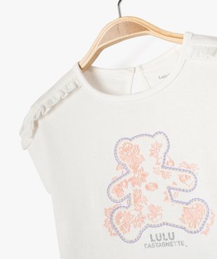 Tee-shirt manches courtes coupe loose à motif bébé fille - LuluCastagnette vue2 - LULUCASTAGNETTE - GEMO