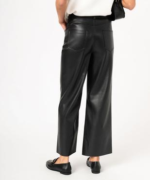 Pantacourt large en cuir imitation femme vue3 - GEMO(FEMME PAP) - GEMO