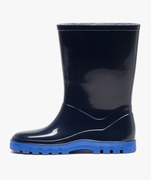 Bottes de pluie garçon à semelle crantée contrastante vue3 - GEMO (ENFANT) - GEMO