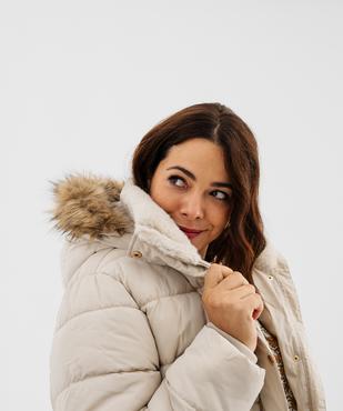 Doudoune à capuche fourrée femme grande taille vue2 - GEMO 4G GT - GEMO