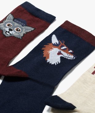 Chaussettes tige haute imprimées garçon  (lot de 3) vue2 - GEMO (ENFANT) - GEMO