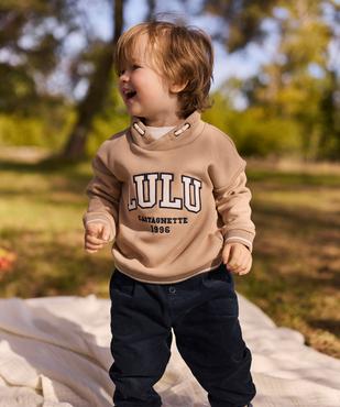 Sweat col châle avec doublure chaude bébé garçon - LuluCastagnette vue4 - LULUCASTAGNETTE - GEMO