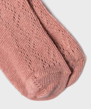 Collant uni en maille ajourée fille vue2 - GEMO (ENFANT) - GEMO