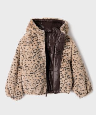 Blouson à capuche réversible fille vue2 - GEMO (ENFANT) - GEMO