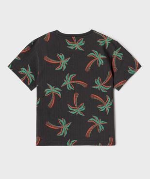 Tee-shirt manches courtes oversize à motifs palmiers garçon vue3 - GEMO (ENFANT) - GEMO