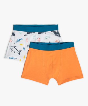 Boxer garçon imprimé poissons (lot de 2) vue1 - GEMO 4G GARCON - GEMO