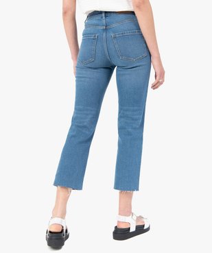 Jean femme coupe Straight taille haute longueur 7/8ème vue3 - GEMO 4G FEMME - GEMO