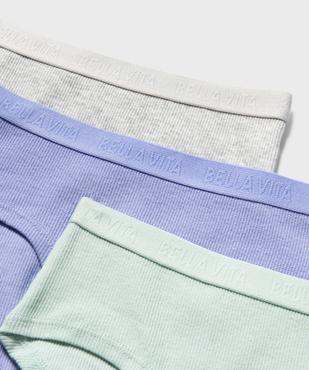 Shorty en maille côtelée avec ceinture fantaisie fille (lot de 3) vue2 - GEMO 4G FILLE - GEMO