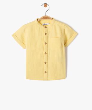 Chemise bébé garçon à manches courtes en double gaze vue1 - GEMO(BEBE DEBT) - GEMO