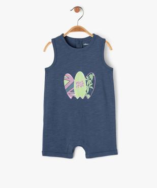 Combishort sans manches en jersey imprimé bébé garçon vue1 - GEMO(BEBE DEBT) - GEMO