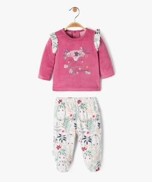 Pyjama 2 pièces avec volants sur les épaules bébé fille - Petit Béguin vue1 - PETIT BEGUIN - GEMO