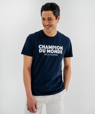 Tee-shirt manches courtes en jersey imprimé homme vue1 - GEMO 4G HOMME - GEMO