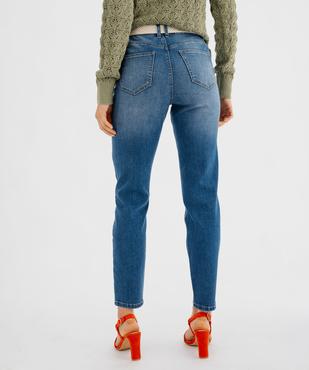 Jean Slim longueur 7/8ème avec ceinture femme vue3 - GEMO(FEMME PAP) - GEMO