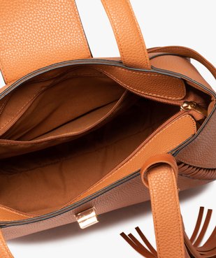 Sac femme avec détails lacés et pampille amovible vue3 - GEMO (ACCESS) - GEMO