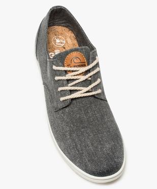 Baskets homme tige basse en toile avec lacets en corde vue5 - GEMO (CASUAL) - GEMO