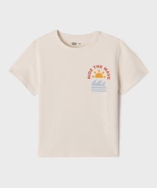 Tee-shirt manches courtes avec motif poitrine garçon vue1 - GEMO (ENFANT) - GEMO