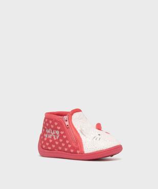 Chaussons botillons en velours bébé fille - Hello Kitty vue2 - HELLO KITTY - GEMO