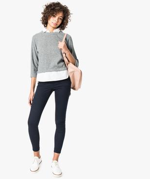 Pantalon skinny 5 poches uni vue5 - FOLLOW ME - GEMO