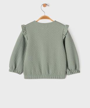 Sweat zippé avec volants sur les épaules bébé fille vue3 - GEMO(BEBE DEBT) - GEMO