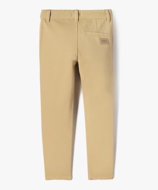 Pantalon chino en maille confortable et au coloris unique garçon vue3 - LULUCASTAGNETTE - GEMO