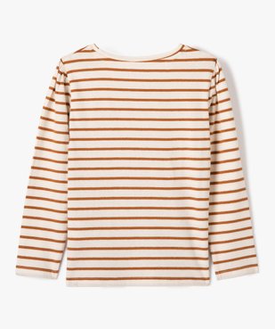 Tee-shirt manches longues rayé et brodé fille - LuluCastagnette vue4 - LULUCASTAGNETTE - GEMO