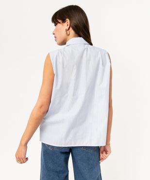 Chemise sans manches à rayures femme - LuluCastagnette vue3 - LULUCASTAGNETTE - GEMO
