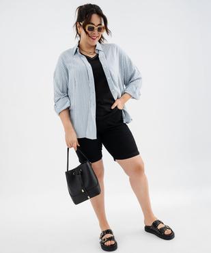 Tee-shirt manches courte à col V femme grande taille vue13 - GEMO (G TAILLE) - GEMO