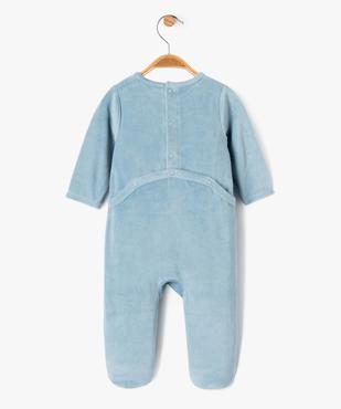 Pyjama en velours bébé avec message sur le buste vue4 - GEMO(BB COUCHE) - GEMO