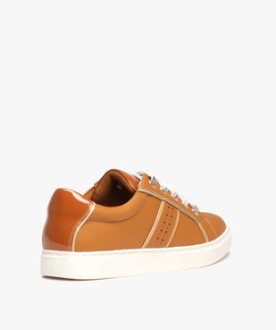 Baskets femme avec touches vernis et lacets foulard  vue4 - GEMO (SPORTSWR) - GEMO