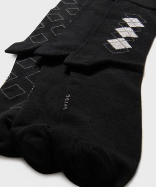 Chaussettes à motifs losanges homme (lot de 3) vue2 - GEMO(HOMWR HOM) - GEMO
