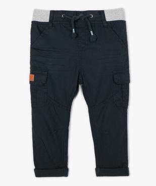 Pantalon coupe cargo doublé avec taille élastique bébé garçon  vue1 - GEMO(BEBE DEBT) - GEMO