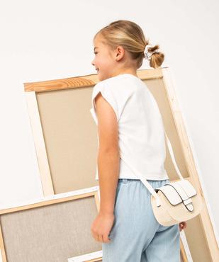 Sac fille à rabat en paille de papier tressé vue5 - GEMO (ENFANT) - GEMO