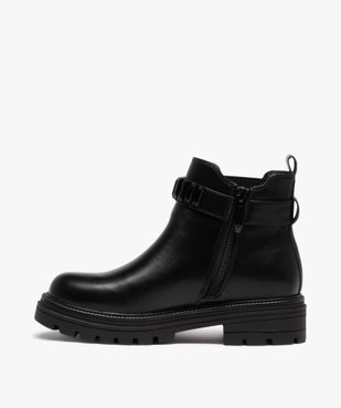 Boots fille chelsea à épaisse semelle crantée et bride fantaisie vue3 - GEMO (ENFANT) - GEMO